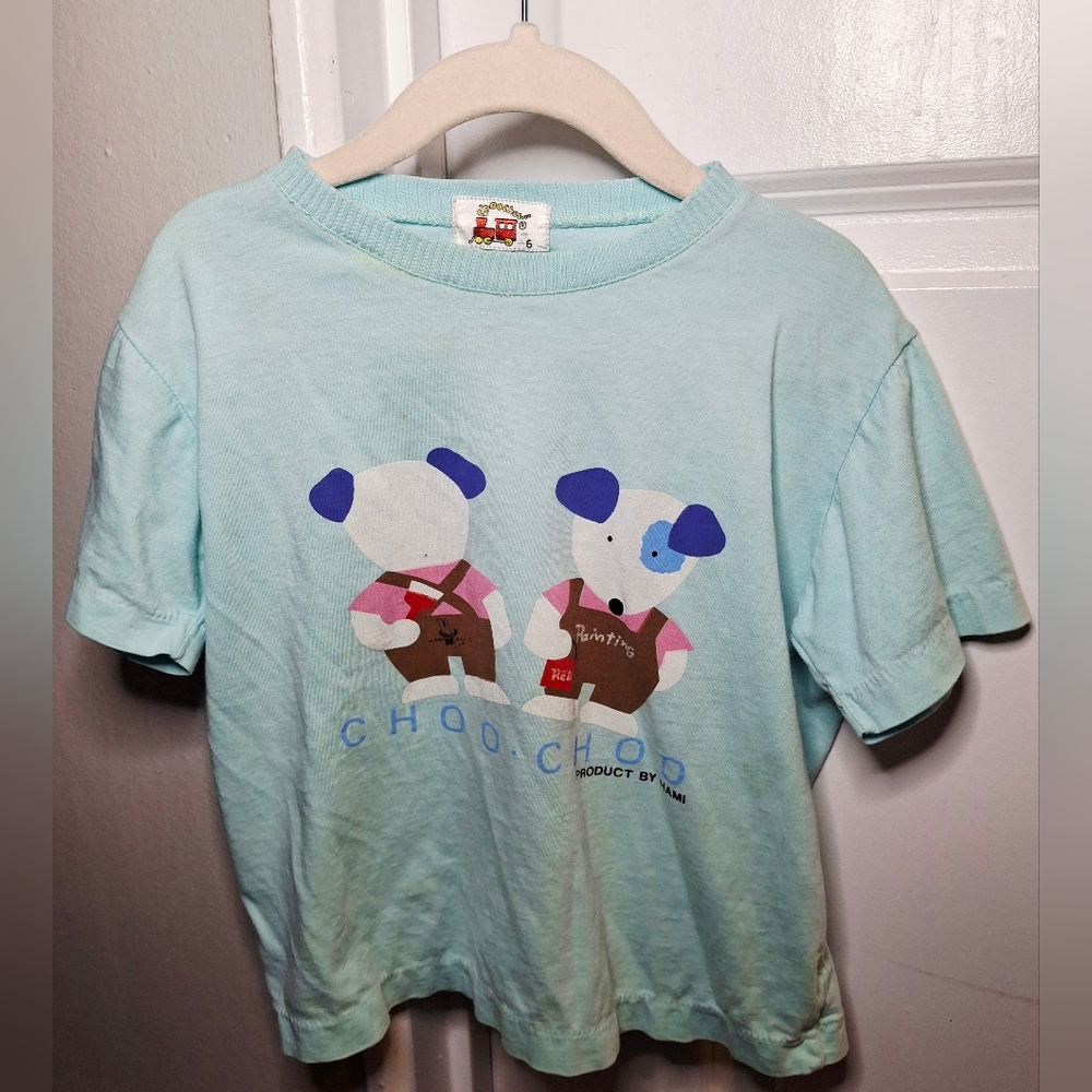 🐶🩵Vintage 80s Painting Puppy T-Shirt (6)